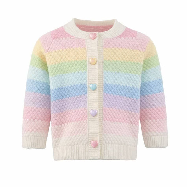 Pastel Rainbow Knit Cardigan