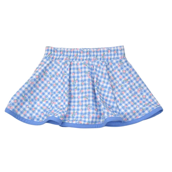Checks & Flowers Skort