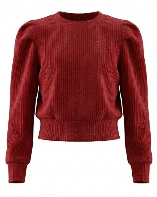 Peyton Top- Red Velour