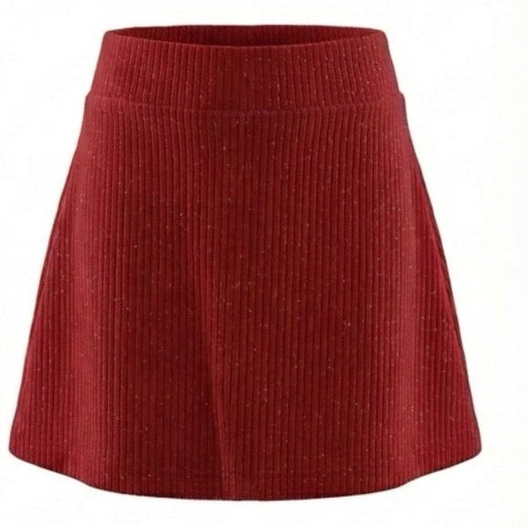 Libba Skirt- Red Velour