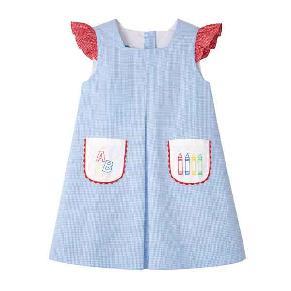 Gabby Pleat Dress- ABC Gingham