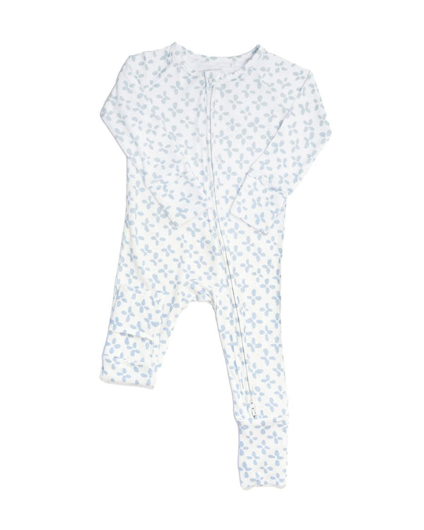 Clover Sleep Romper- Light Blue