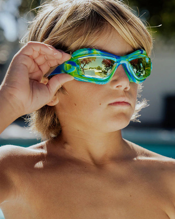 Time to Explore Swim Goggles- Green Oasis