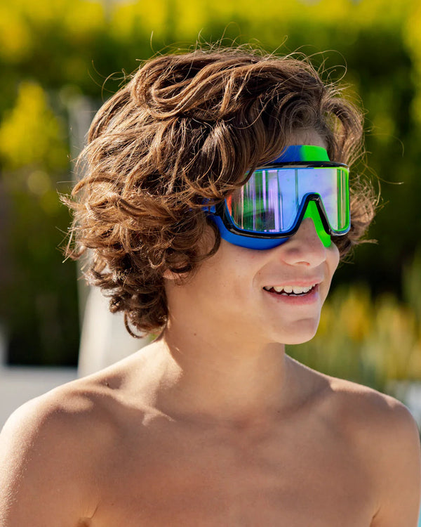 Prismatic Swim Goggles- Cyborg Cyan