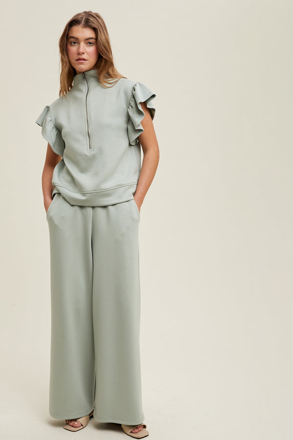 Scuba Pants Set- Dark Sage
