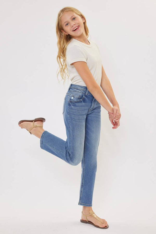 Dream High Rise Mini Straight Leg Jeans
