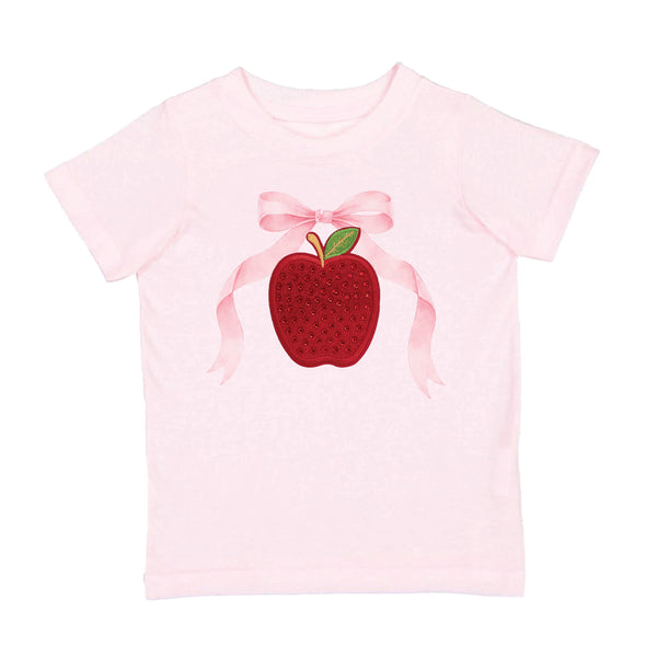 Apple Rhinestone Patch T-Shirt