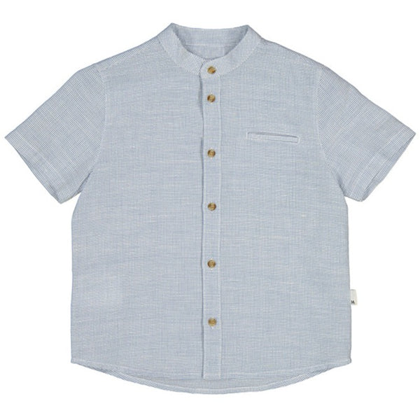 S/S Linen Mao Collar Shirt