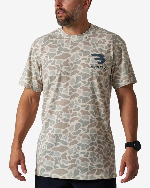 Vintage Washed Tee- God's Glory- Classic Deer Camo (Men's)