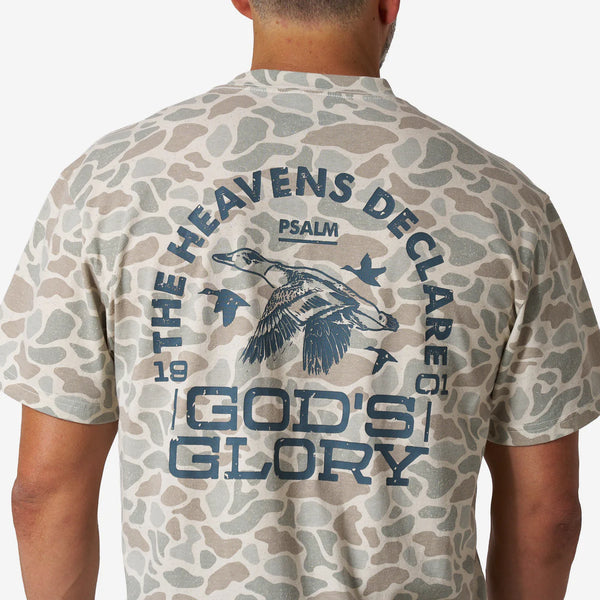 Vintage Washed Tee- God's Glory- Classic Deer Camo (Men's)