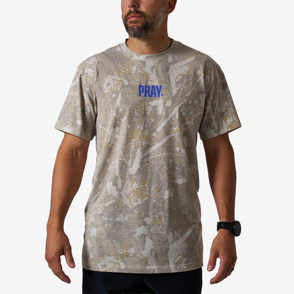 Vintage Washed Tee- PRAY- Drifter Camo- (MEN's)