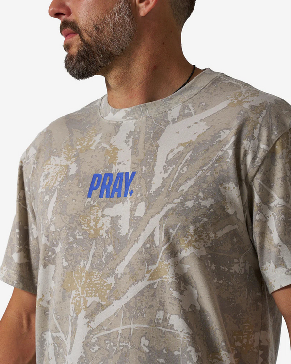 Vintage Washed Tee- PRAY- Drifter Camo- (MEN's)