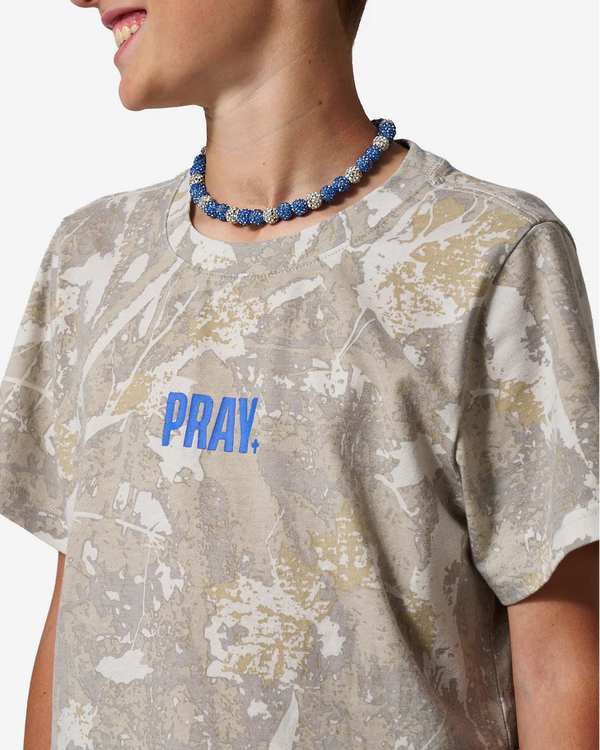 Youth Vintage Washed Tee- PRAY- Drifter Camo