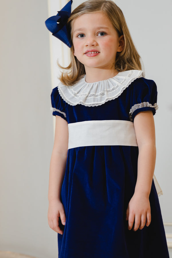 Navy Velvet Dress