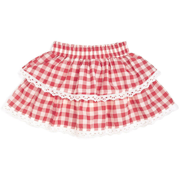 Red Gingham Skort