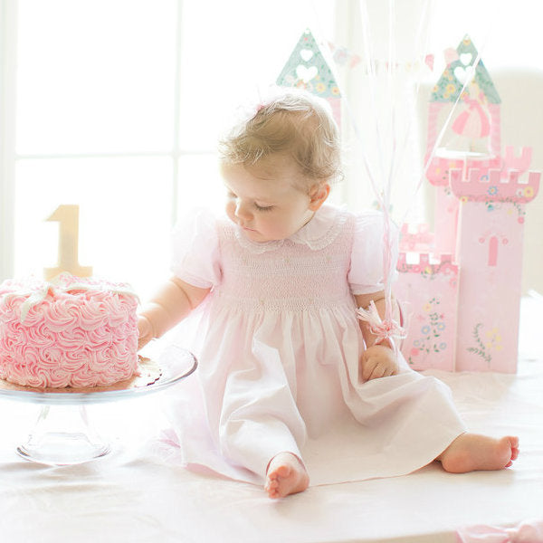 Lacy Smocked Dress- Pink 18 Months Lacy Smocked Dress- Pink 18 Months