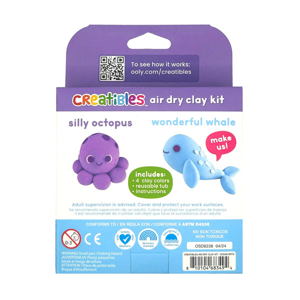 Air Dry Clay BFFs Kit - Ocean Pals (Set of 4 Color)