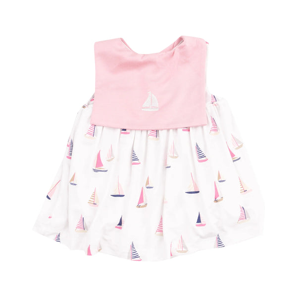 Sailboats Pink Sailor Bodysuit Dress