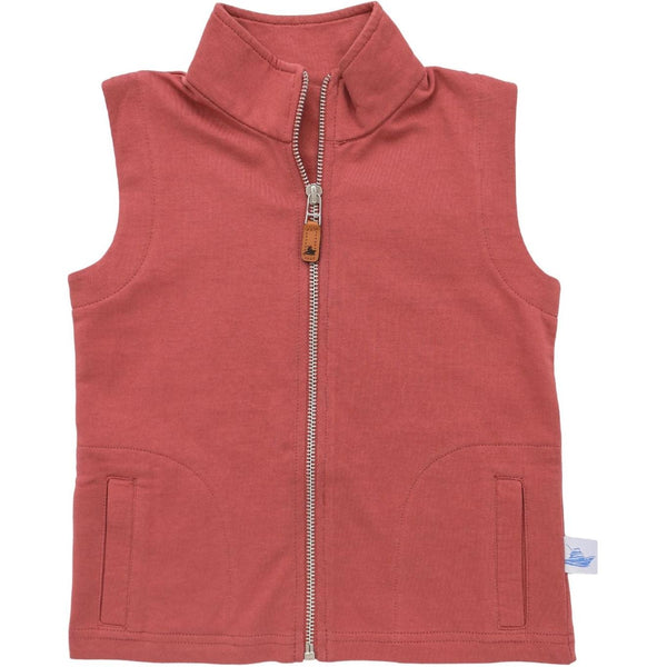 Knit Vest- Mineral Red