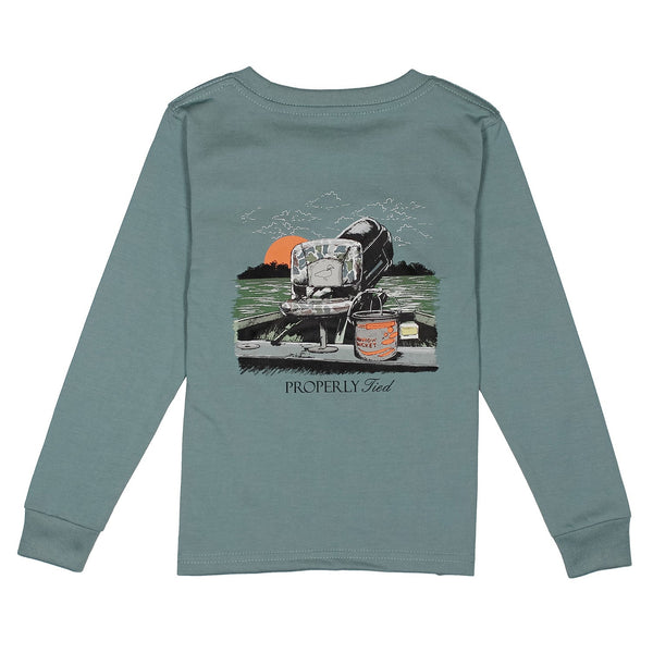Gone Fishin' LS- Steel Blue