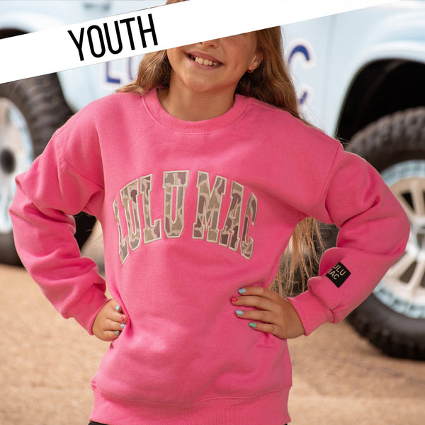 Lulu Mac Sweatshirt- Camo Bubblegum