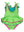 Neon Honeydew Crochet Peplum One Piece Swimsuit