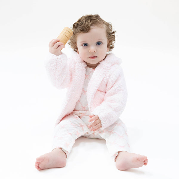 Chenille Hooded Jacket- Pretty Pink