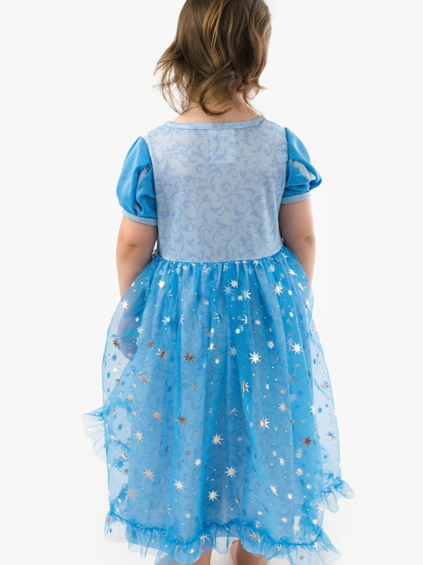 Princess Bow Dress-Up Nightgown- Crystal Blue