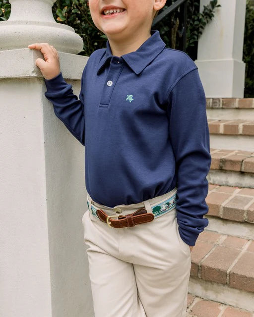 Harry L/S Polo- Navy