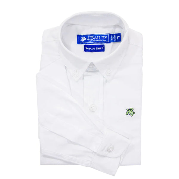 Roscoe Button Down- White Oxford