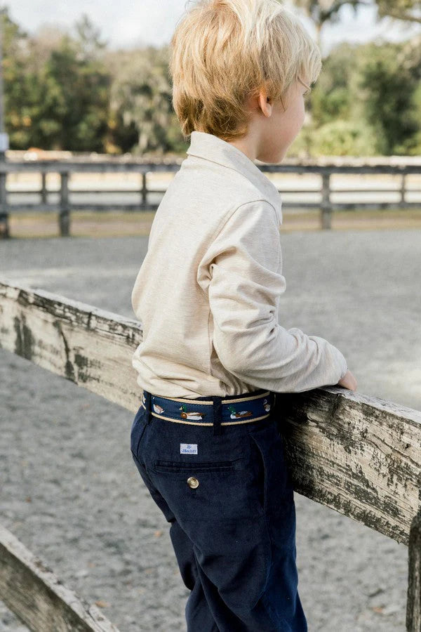 Harry L/S Polo-Oatmeal