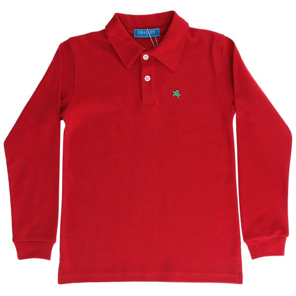 Harry L/S Polo- Red