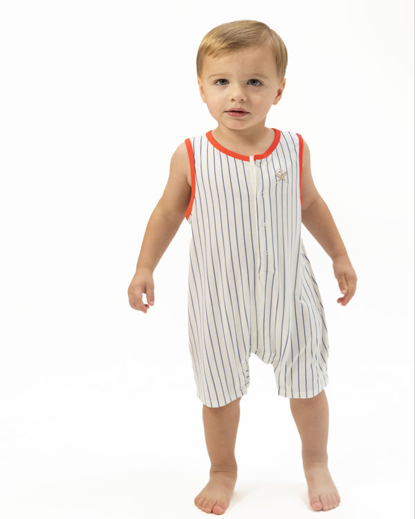 Baseball Stripe Romper