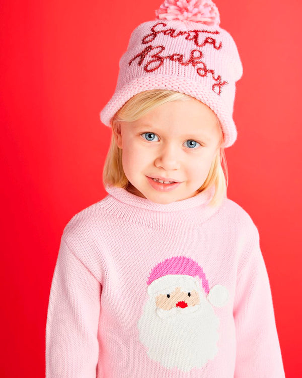 Pink Santa Rollneck Sweater