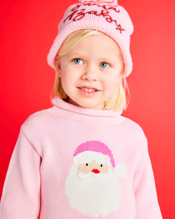 Pink Santa Rollneck Sweater