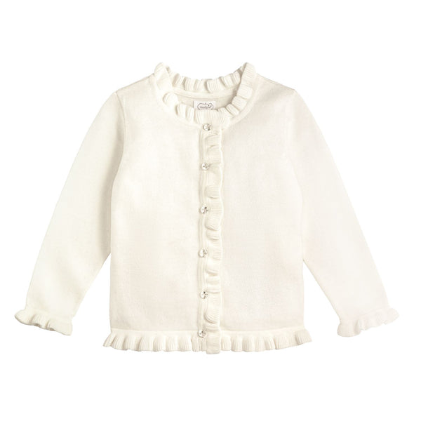 Ivory Ruffle Cardigan