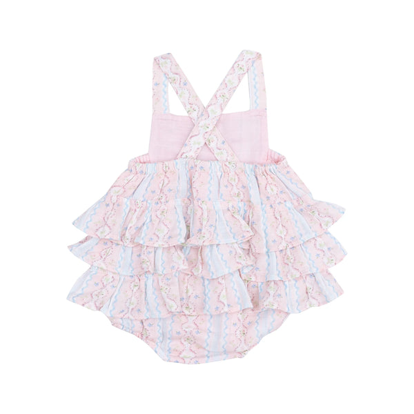 Ogee Floral Ruffle Sunsuit