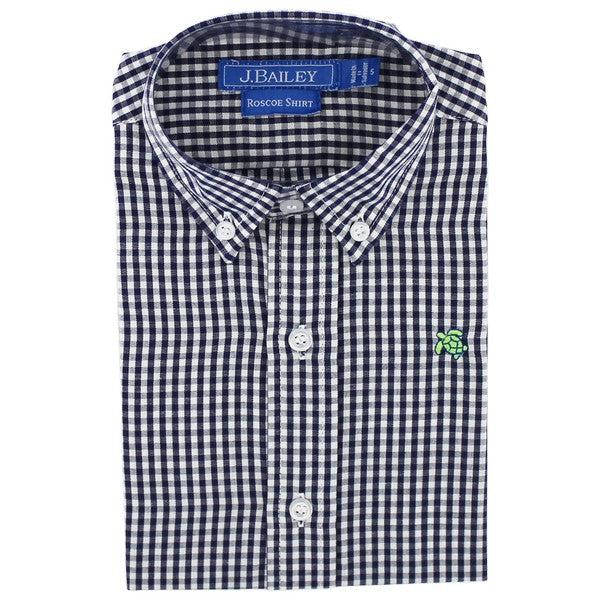 Roscoe Button Down-Navy Check
