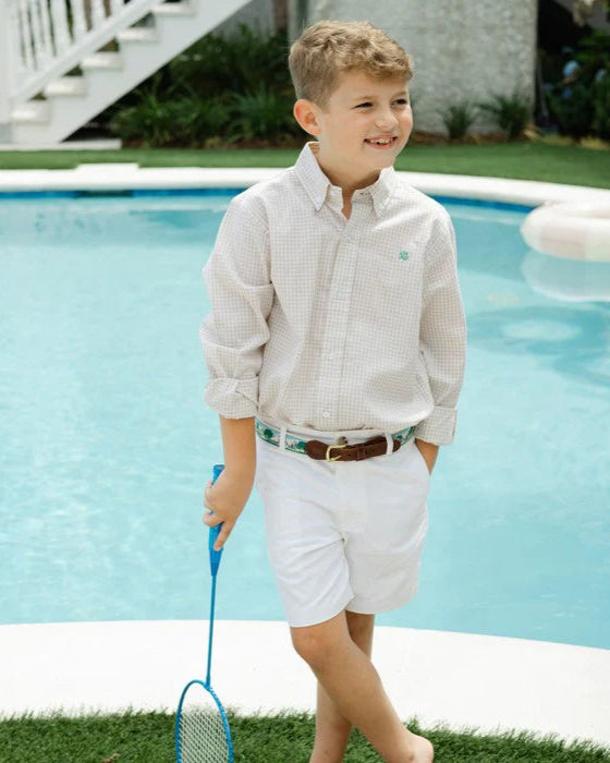 Roscoe Button Down- Khaki Check