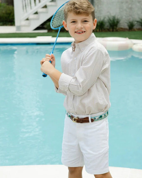 Roscoe Button Down- Khaki Check