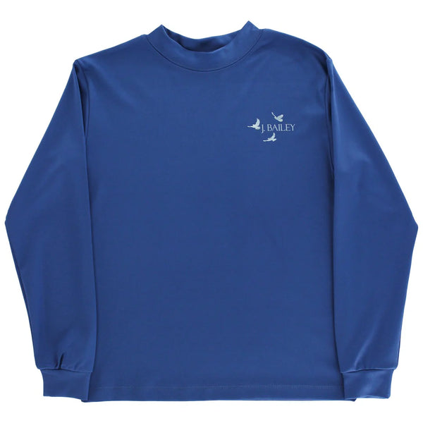 Performance L/S Logo Tee- Camo Dog on Denim