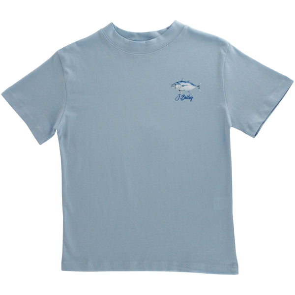 Logo Tee- Fish Trio on Bayberry