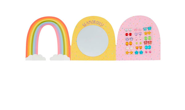 Glitzy Gems Stick-On Earrings- Rainbow