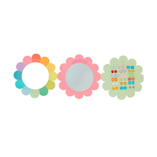 Glitzy Gems Stick-On Earrings- Flower