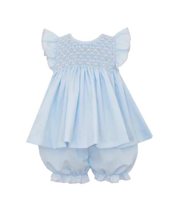 Lucia Poplin Bloomer Set- Lt. Blue