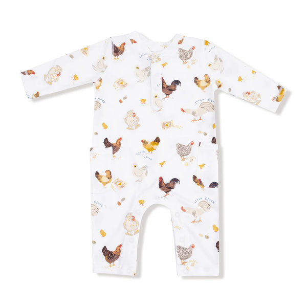 Collector Chickens Romper- White