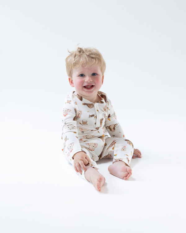Vintage Baby Farm Animals Romper