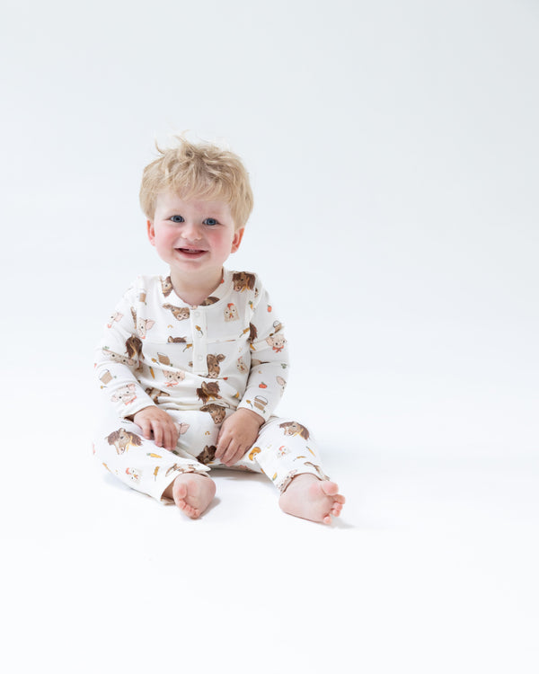 Vintage Baby Farm Animals Romper