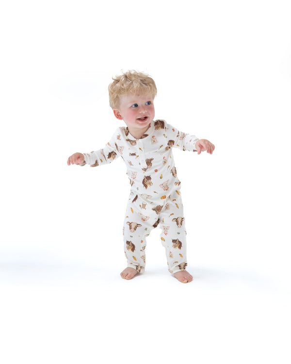 Vintage Baby Farm Animals Romper