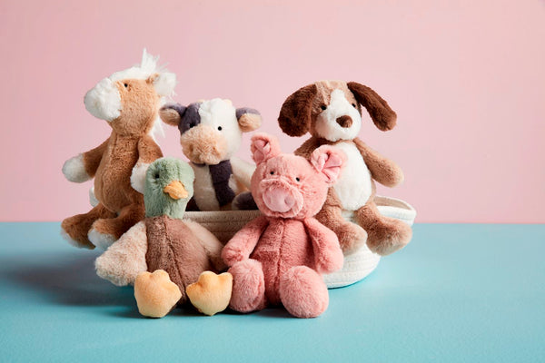 Farm Plush Rattle Pals- Duck